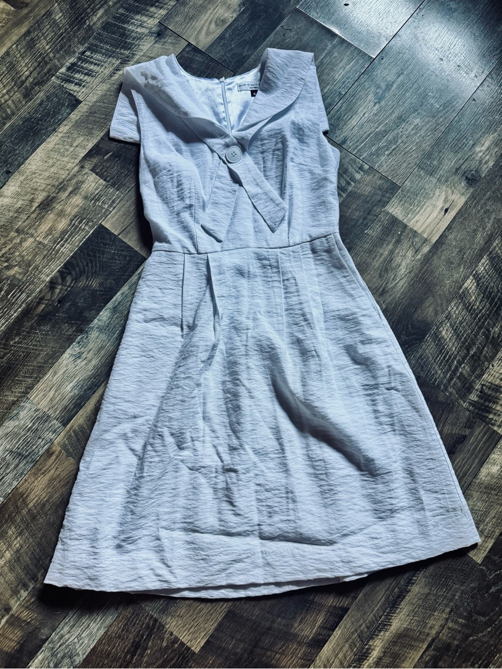 Crisp White Sleeve A-Line Dress